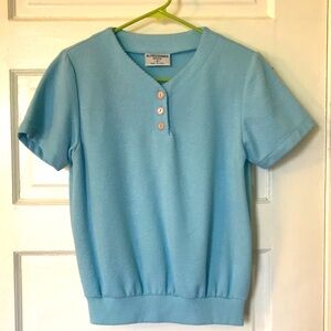 Alfred Dunner VTG Women’s Small Blue Short Sleeve Top